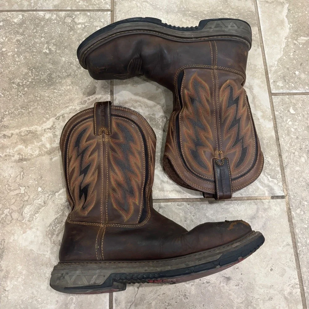 Red Wings 2204 Rio Flex Mens Brown Leather Square Safety Toe Work Boot Size 8.5D